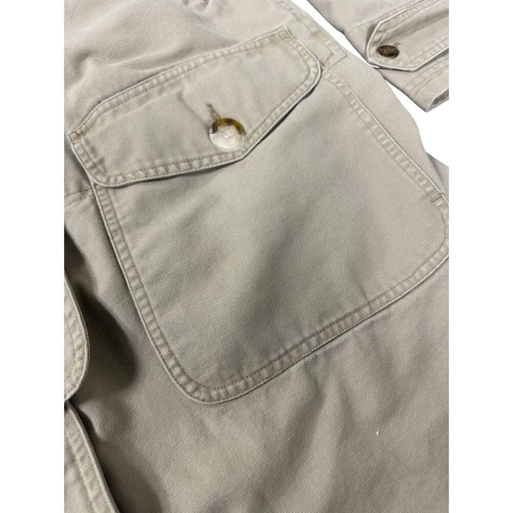 Vintage Woolrich Women's M Beige Remove Wool Blend Blanket Lined Chore Barn Coat - Picture 14 of 16
